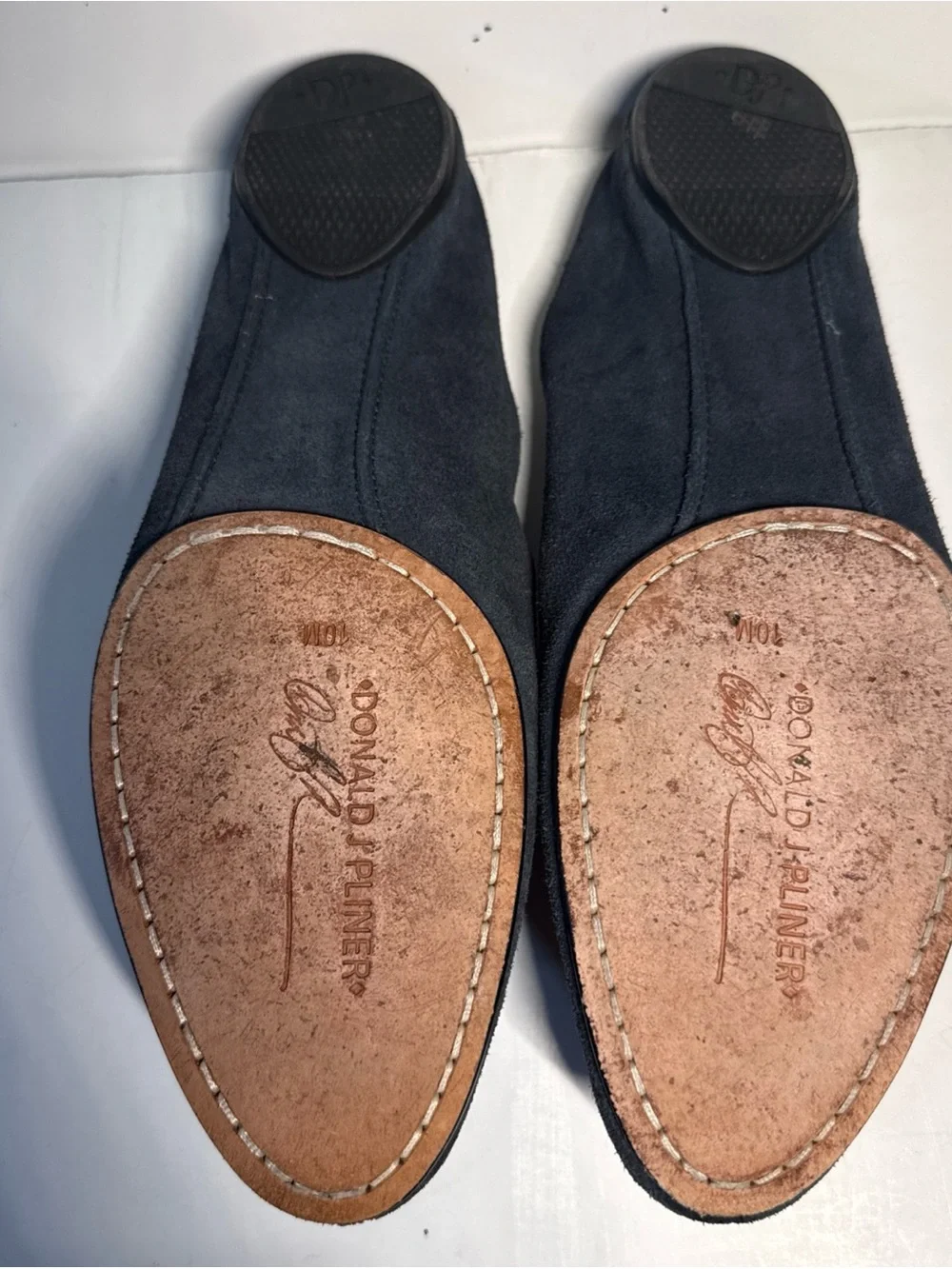 Donald J. Pliner Men's Dark Navy Suede Slip-On Loafers
